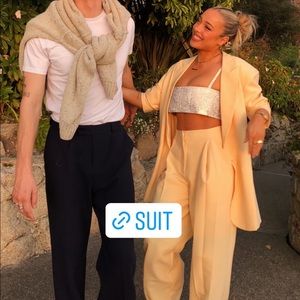 ASOS oversized yellow blazer